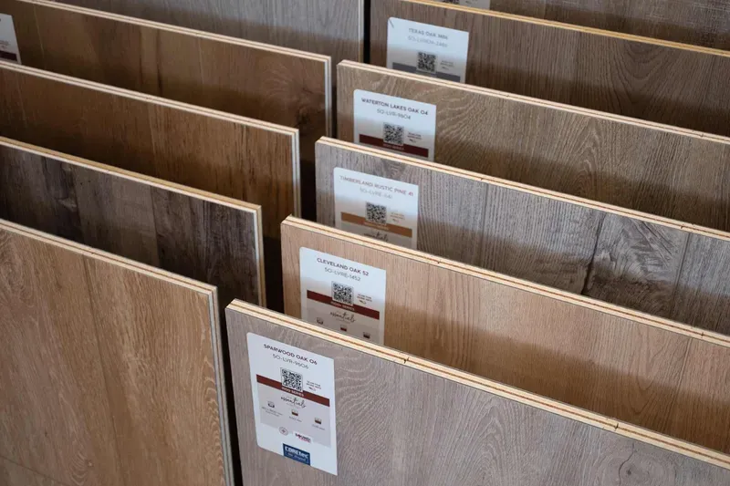 Bodenbeläge in der Ausstellung Bensheim